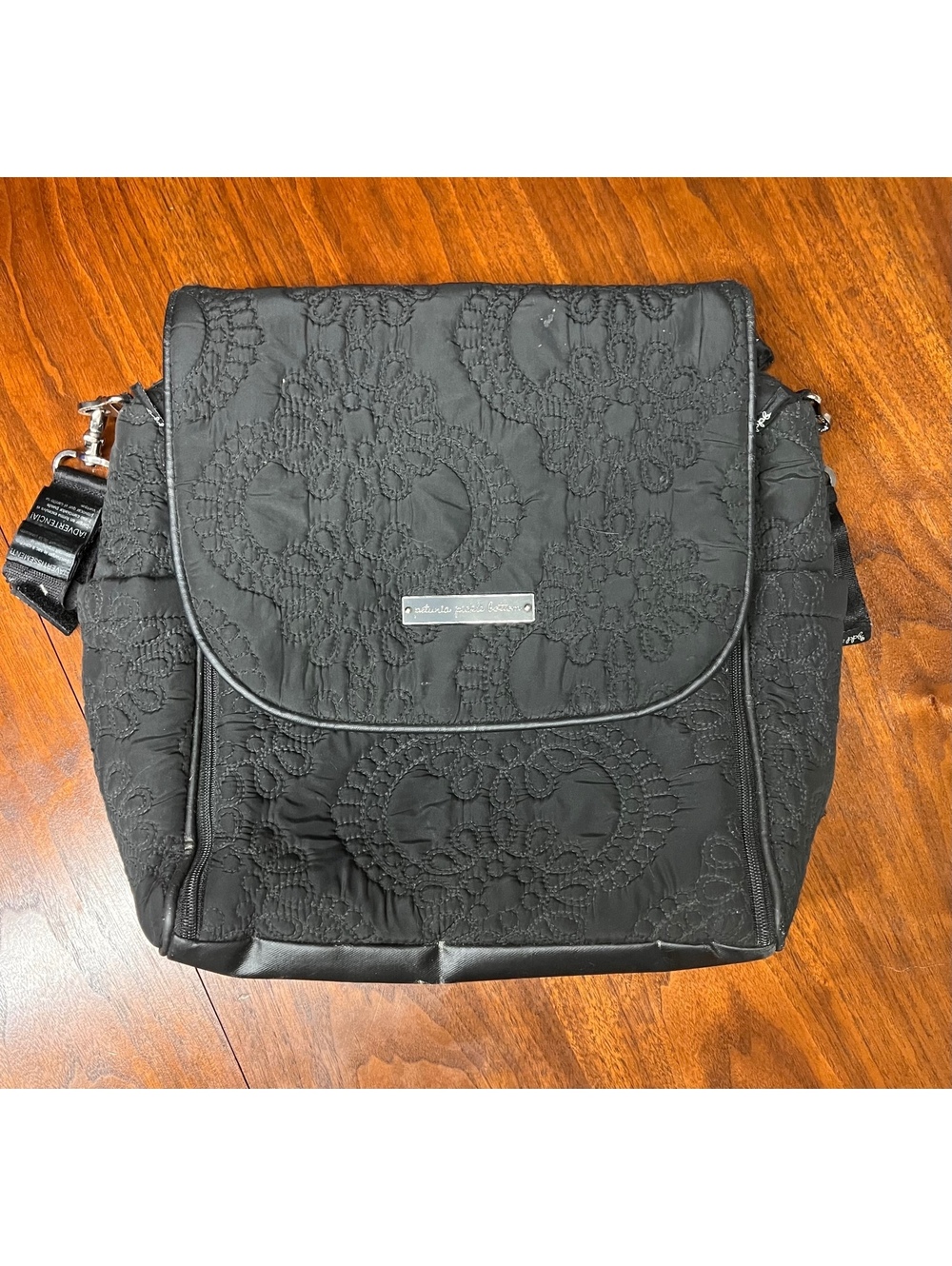 Petunia Pickle Bottom Boxy Backpack Diaper Bag Quilted Black